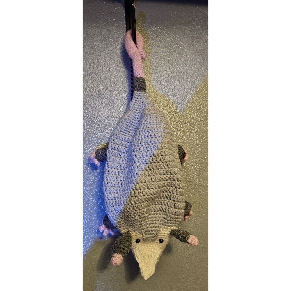 Opossum Crocheted Custom Grocery Bag Holder Handmade New Crocheted Possum - Picture 4 of 5
